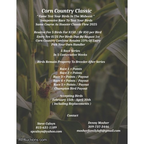 Corn Country Classic - sign up now!